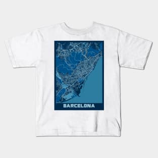 Barcelona - Spain Peace City Map Kids T-Shirt